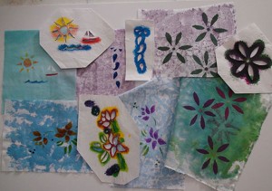 Fast cut stencils and fabric prints