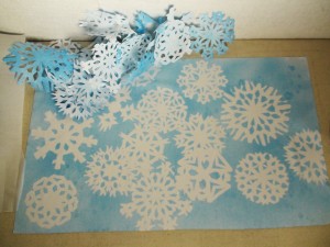 freezer paper snowflakes