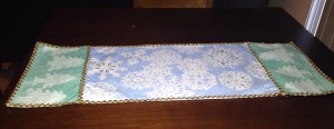 Winter Table Runner made by 8 year old