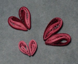 coiled fabric hearts