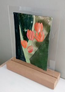 tulip quilt plexi reclaimed wood