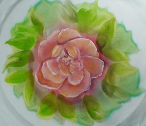 fabric painting rose