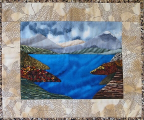 art quilt mini landscape