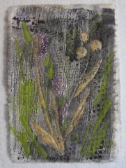mixed media fiber art collage