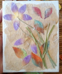 mixed media fiber art collage