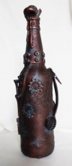 altered bottle fiber art