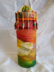 altered silk covered jar